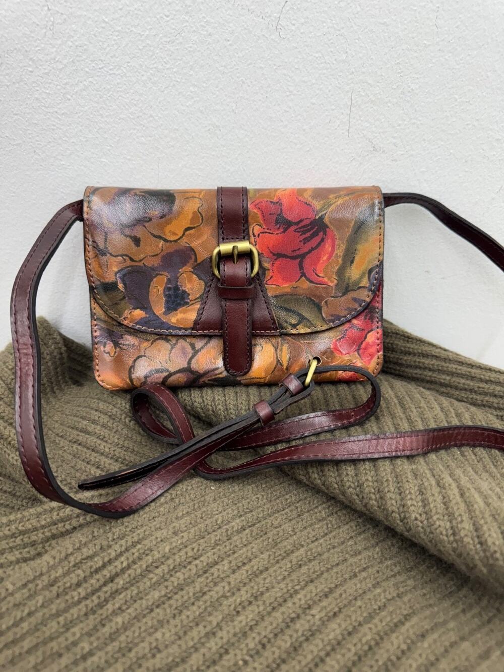 Patricia Nash Torri Handbag Crossbody Sienna Sunset Floral (PU300THRIFTY